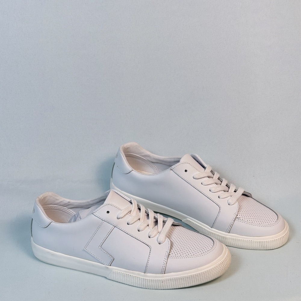Lauren Ralph Lauren Size-9.5 B Women's Jennefer Action White Leather Sneaker‎